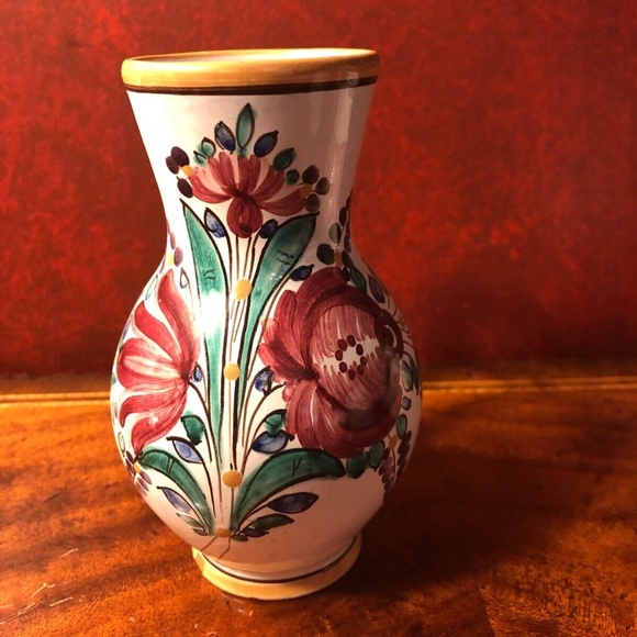 Accents Vintage Czechoslovakian Folk Hand Painted Pottery Painted Wine Jug 6 Poshmark